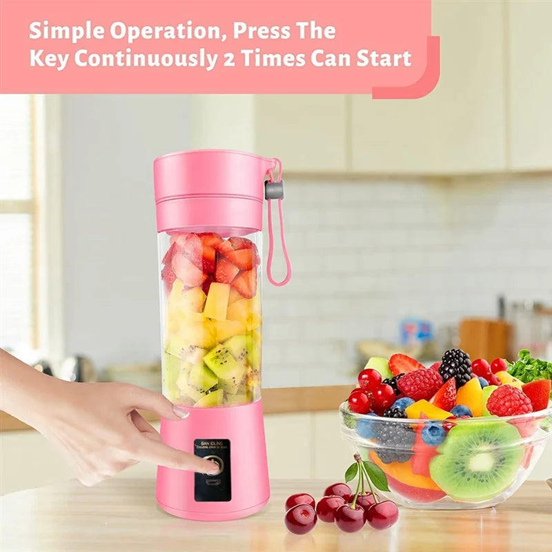 ¡Lleva tu energía a todas partes! Con esta licuadora portátil recargable de 380 ml 