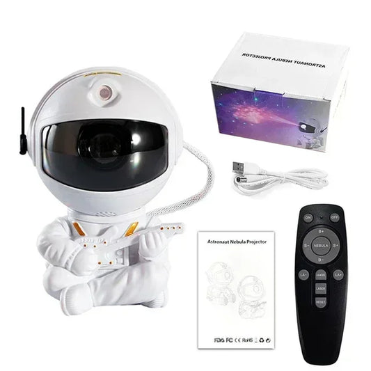 Transforma cualquier habitación en una galaxia mágica con el Astronaut Projector. Esta lámpara de proyección 360°