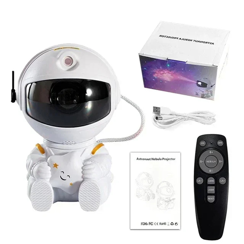 Transforma cualquier habitación en una galaxia mágica con el Astronaut Projector. Esta lámpara de proyección 360°