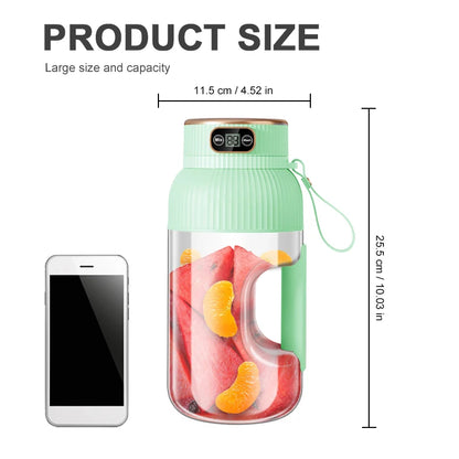 Licuadora Portátil de 1000 ML – Smoothies y Jugos Frescos Donde Quieras 