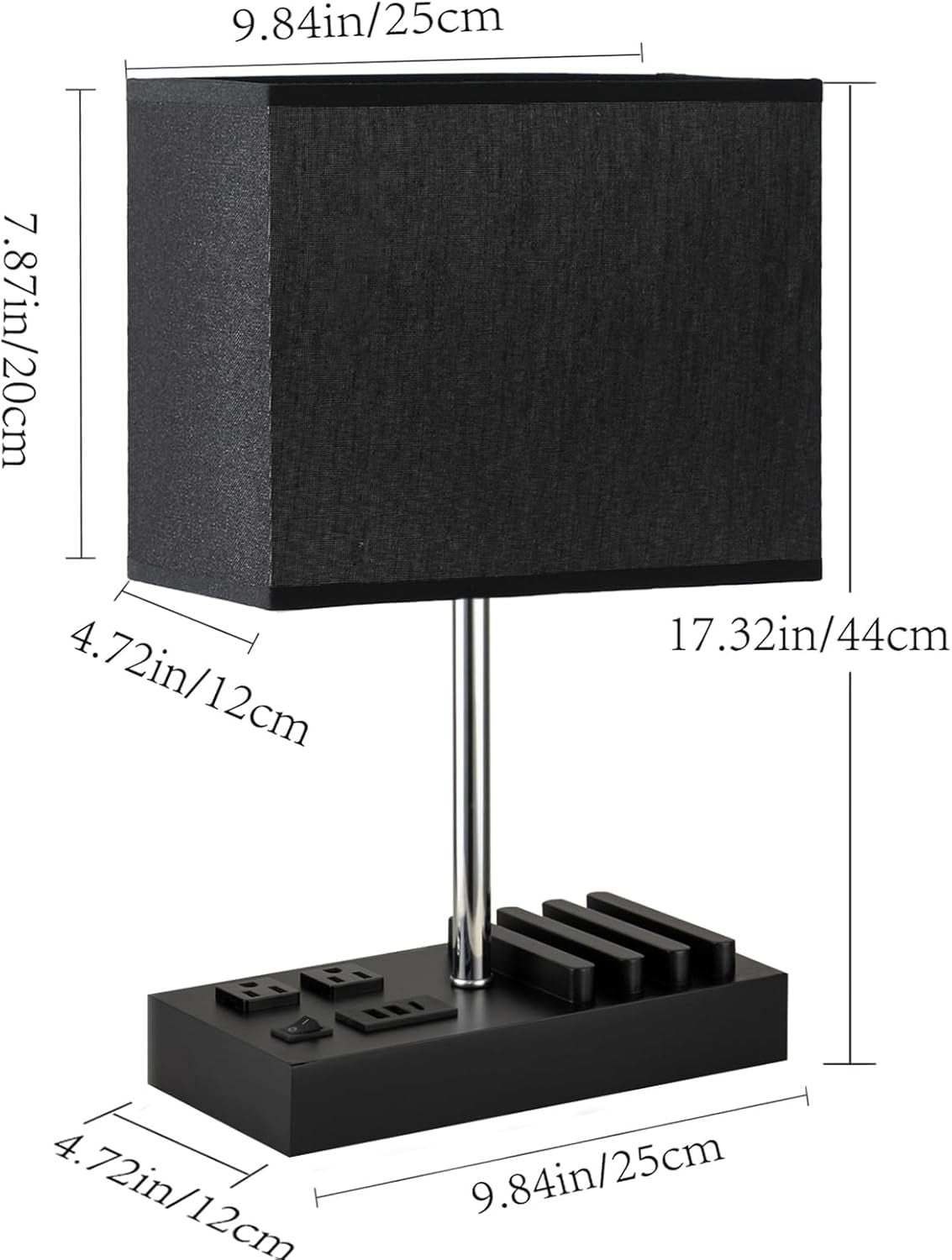 🔌 Lámpara de Mesa con 3 Puertos USB – Iluminación y carga en un solo lugar