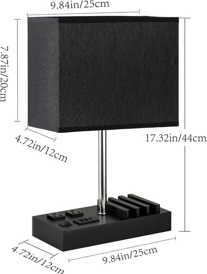 🔌 Lámpara de Mesa con 3 Puertos USB – Iluminación y carga en un solo lugar
